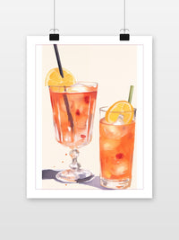 Aperol Spritz Cocktail poster met witte rand