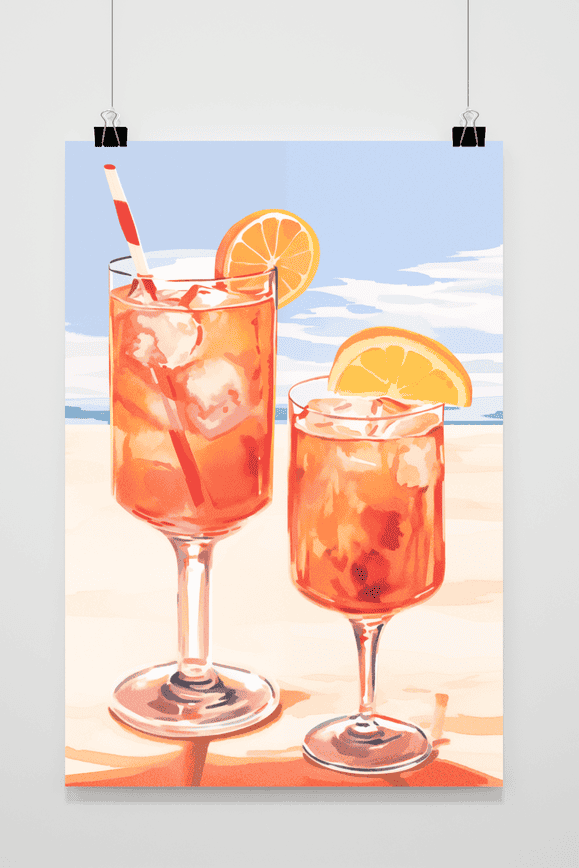 Póster Aperol Spritz Playa de 25 Artstreet