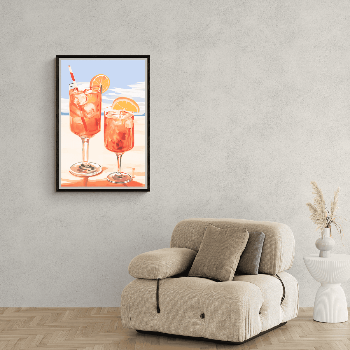 Aperol Spritz Playa en un interior