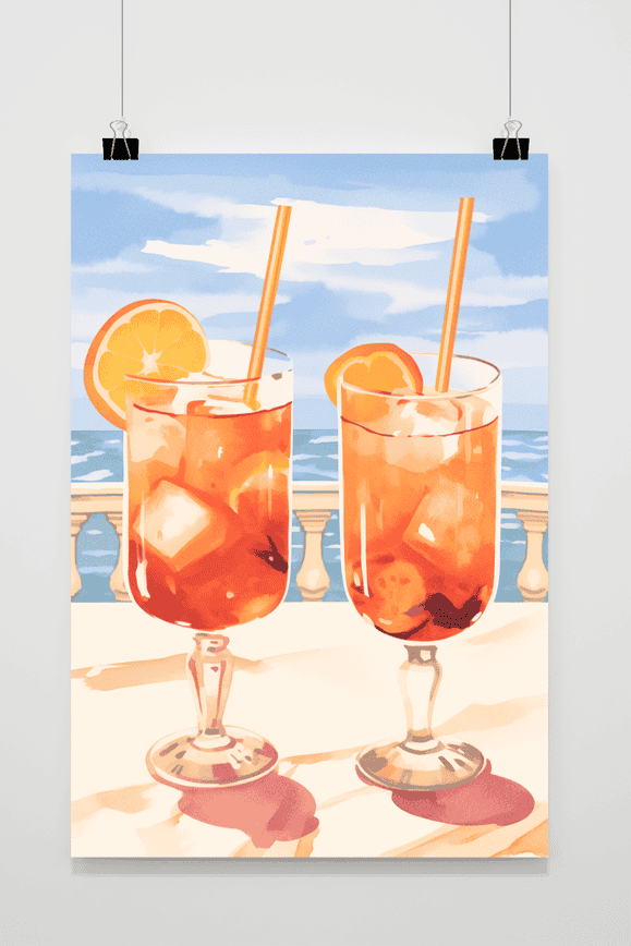 Affiche Aperol Spritz Balcon de 25 Artstreet