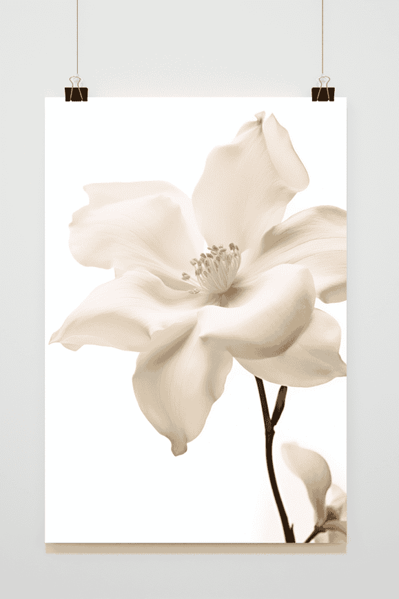 Póster Flor Blanca