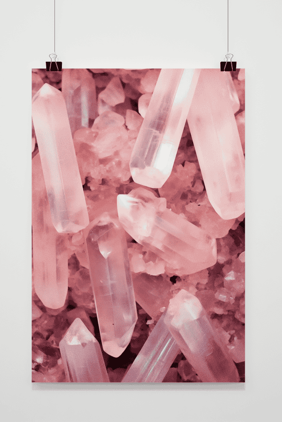 Affiche Cristaux Roses de 25 Artstreet