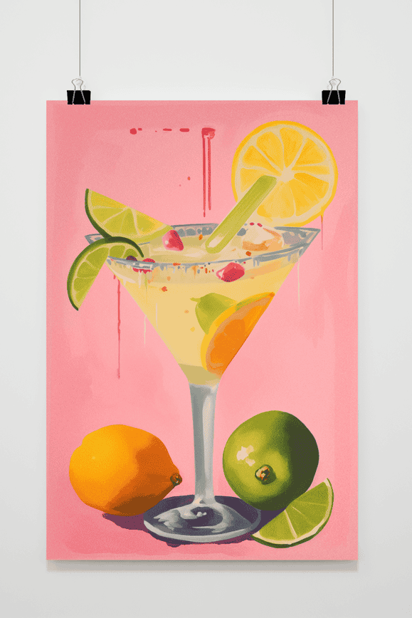 Póster Cóctel Margarita de 25 Artstreet