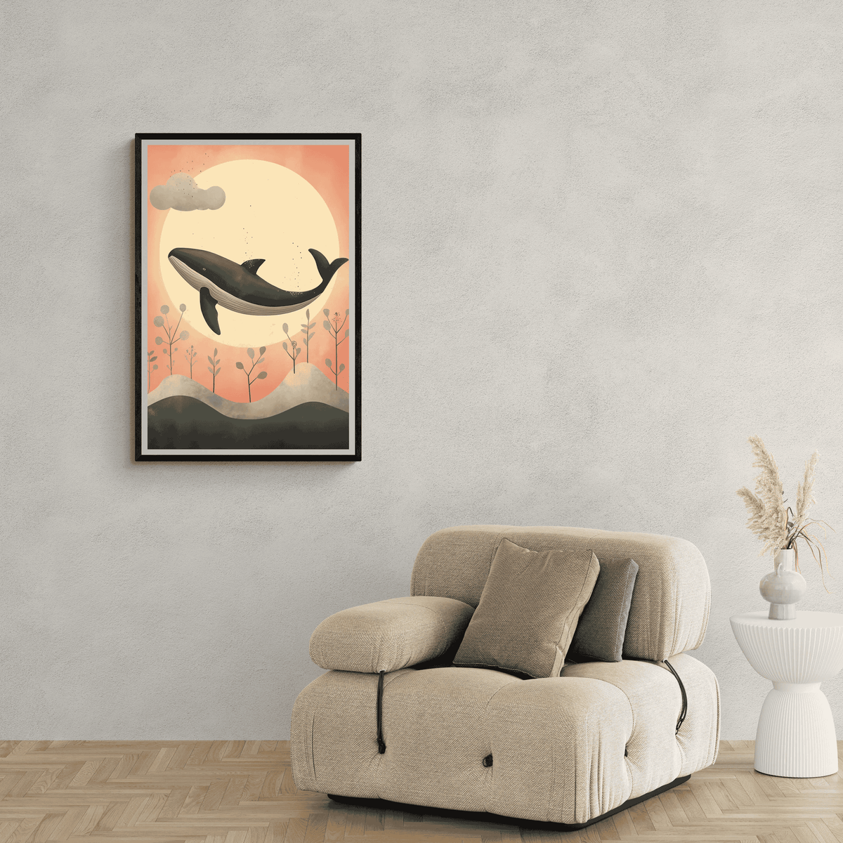 Sueño de Ballena en un interior