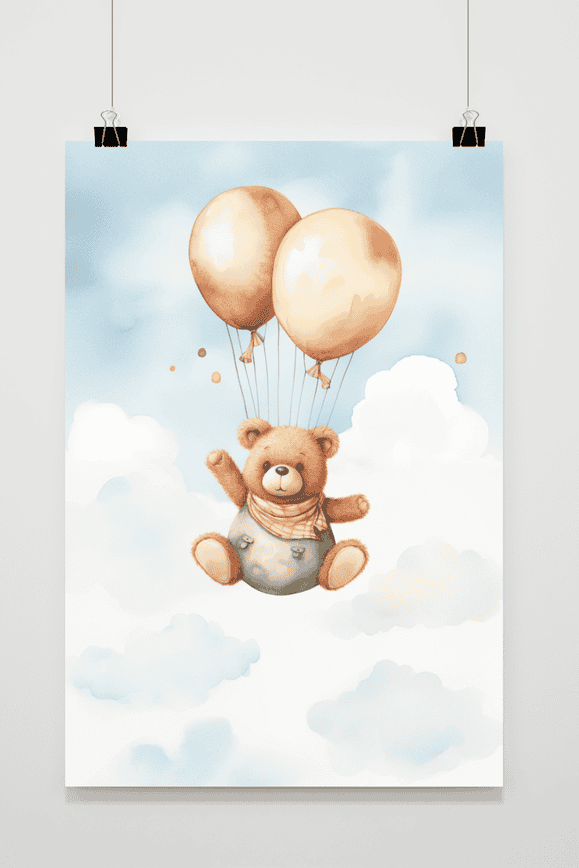 Póster Osito Globos de 25 Artstreet