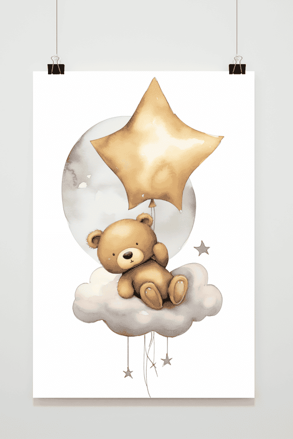 Póster Osito Estrella de 25 Artstreet