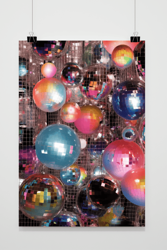 Discoballen Kleuren poster