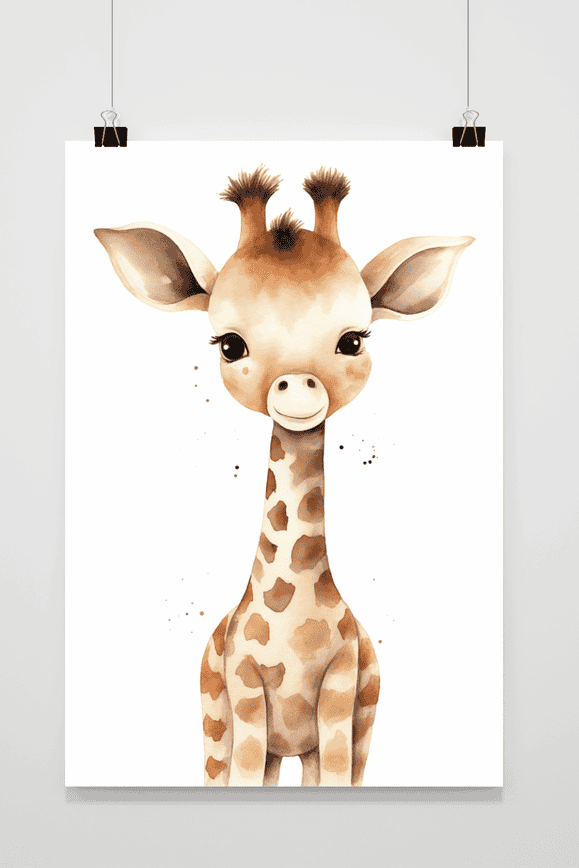 Póster Baby Giraffe de 25 Artstreet