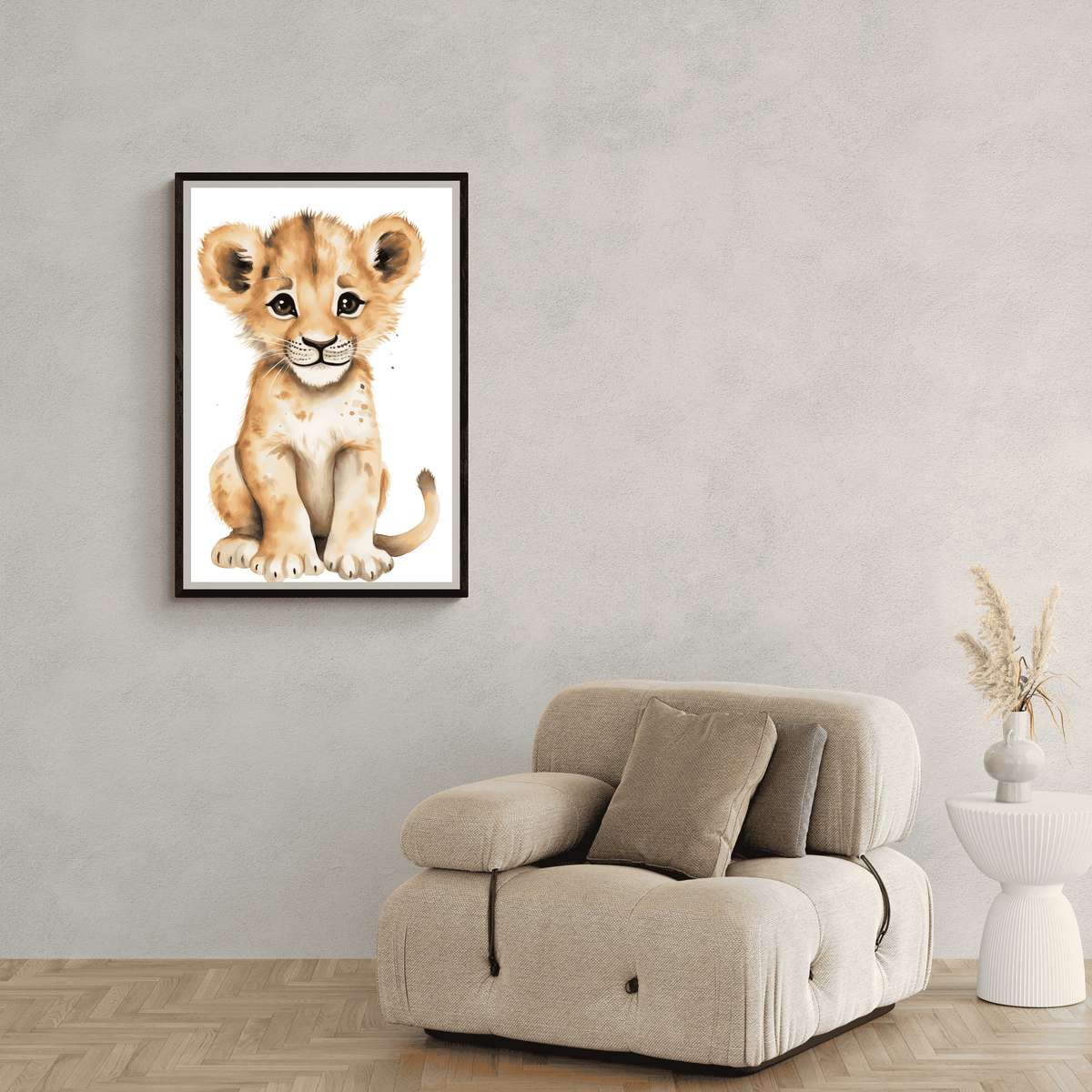 Cachorro de León en un interior