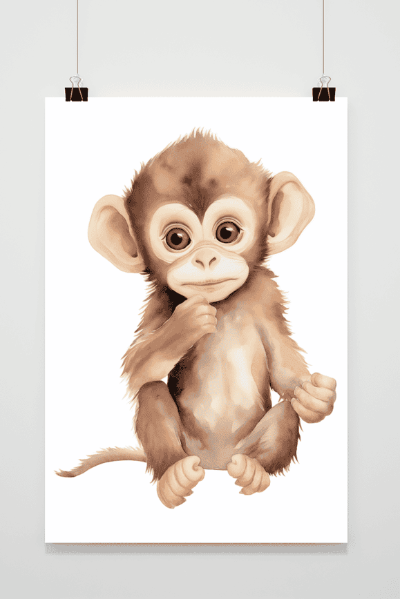 Póster Monito Bebé