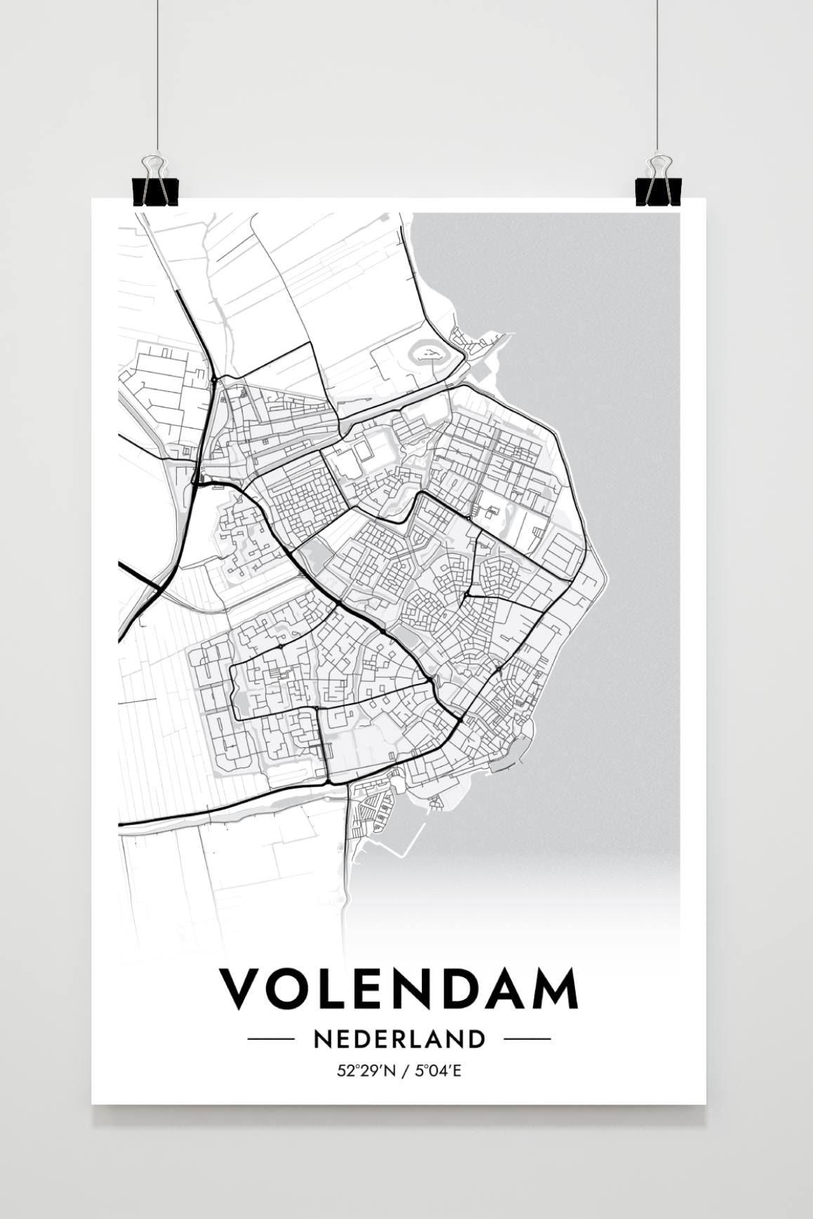 Carte de Volendam dans un intérieur