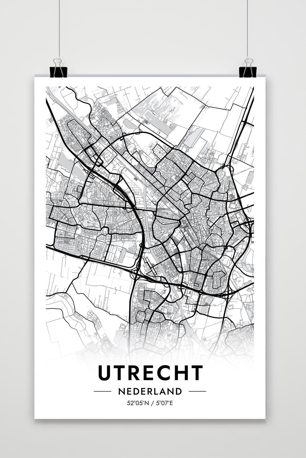 Póster Utrecht Map de 25 Artstreet
