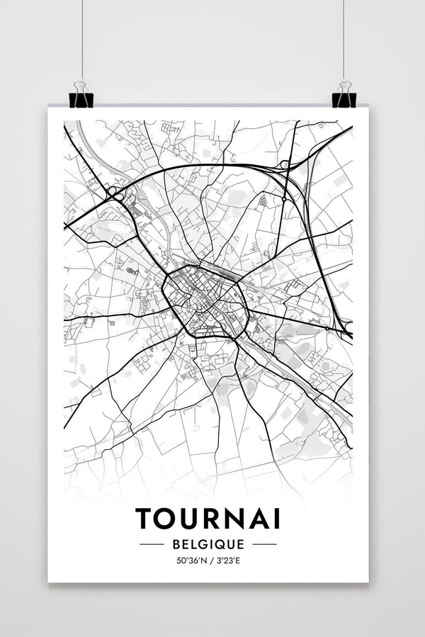 Póster Tournai Map