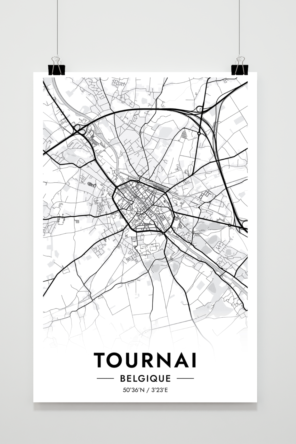 Tournai Map en un interior