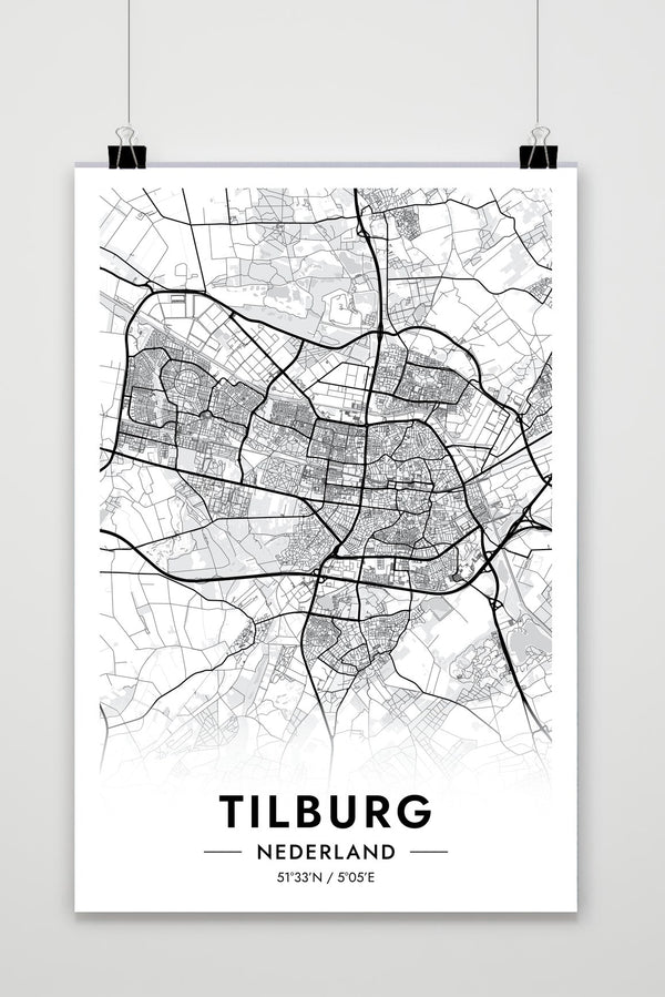 Póster Tilburg Map
