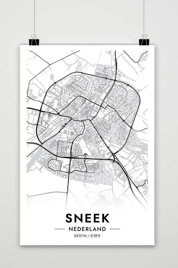 Sneek Map poster