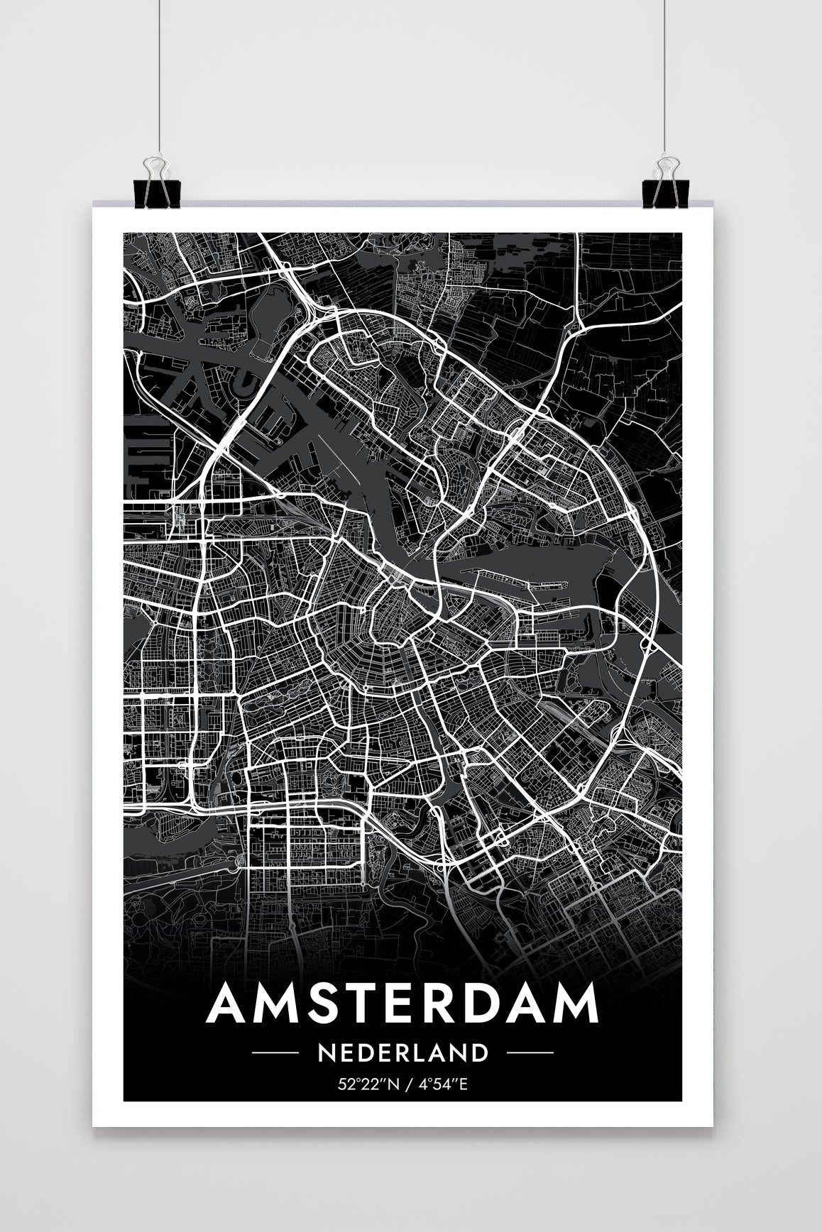Póster Amsterdam Map de 25 Artstreet
