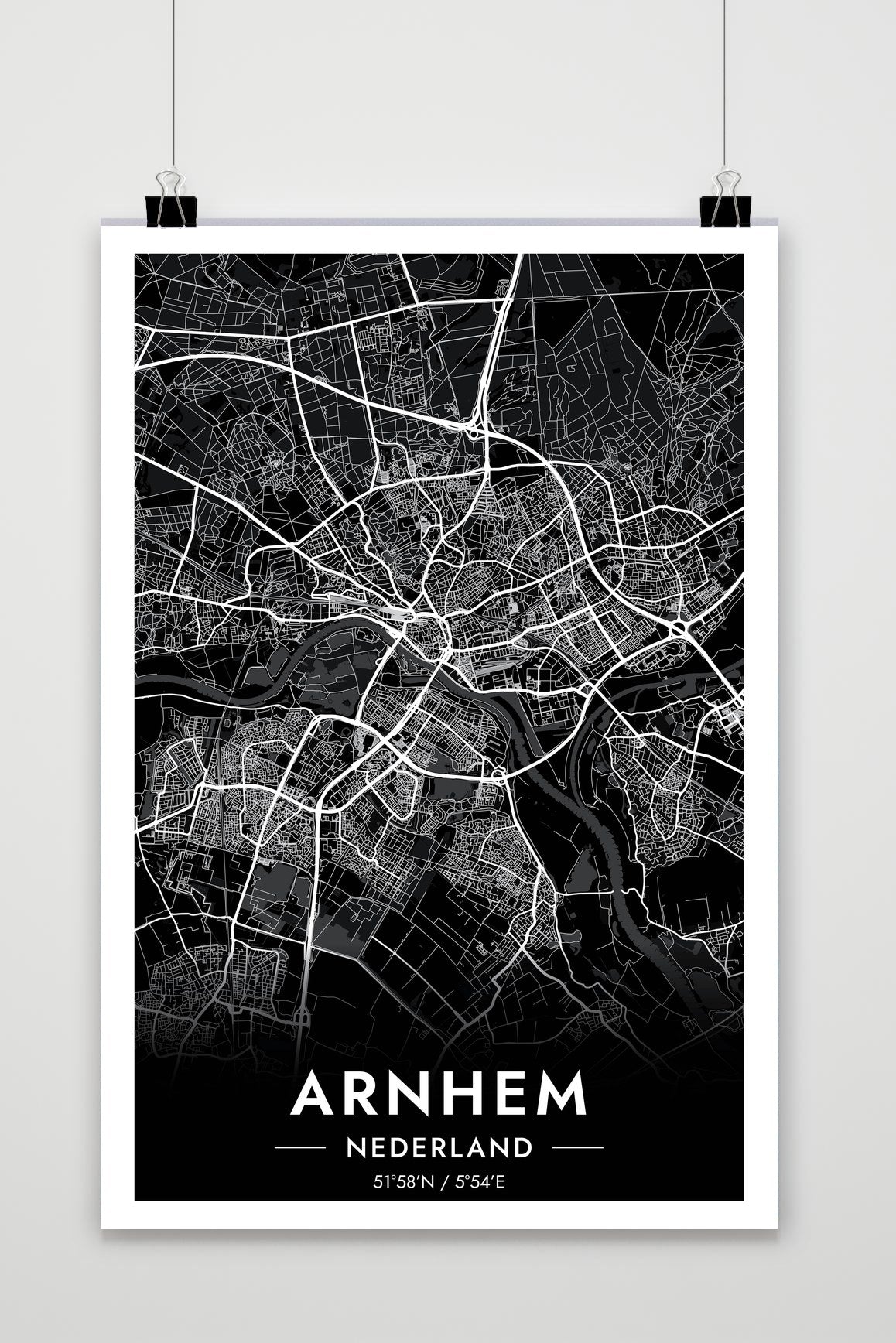Póster Arnhem Map de 25 Artstreet