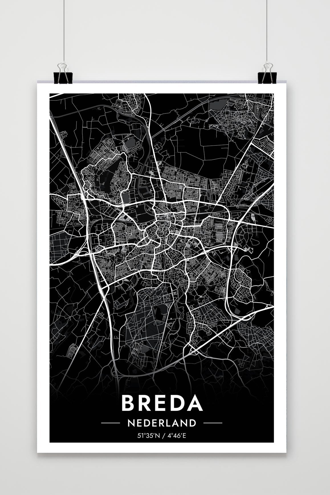 Póster Breda Map de 25 Artstreet
