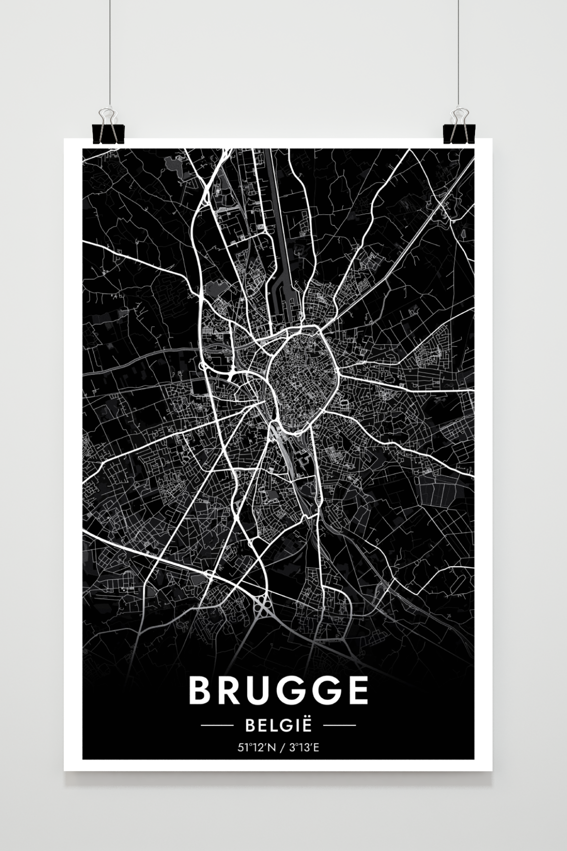 Brugge Map en un interior