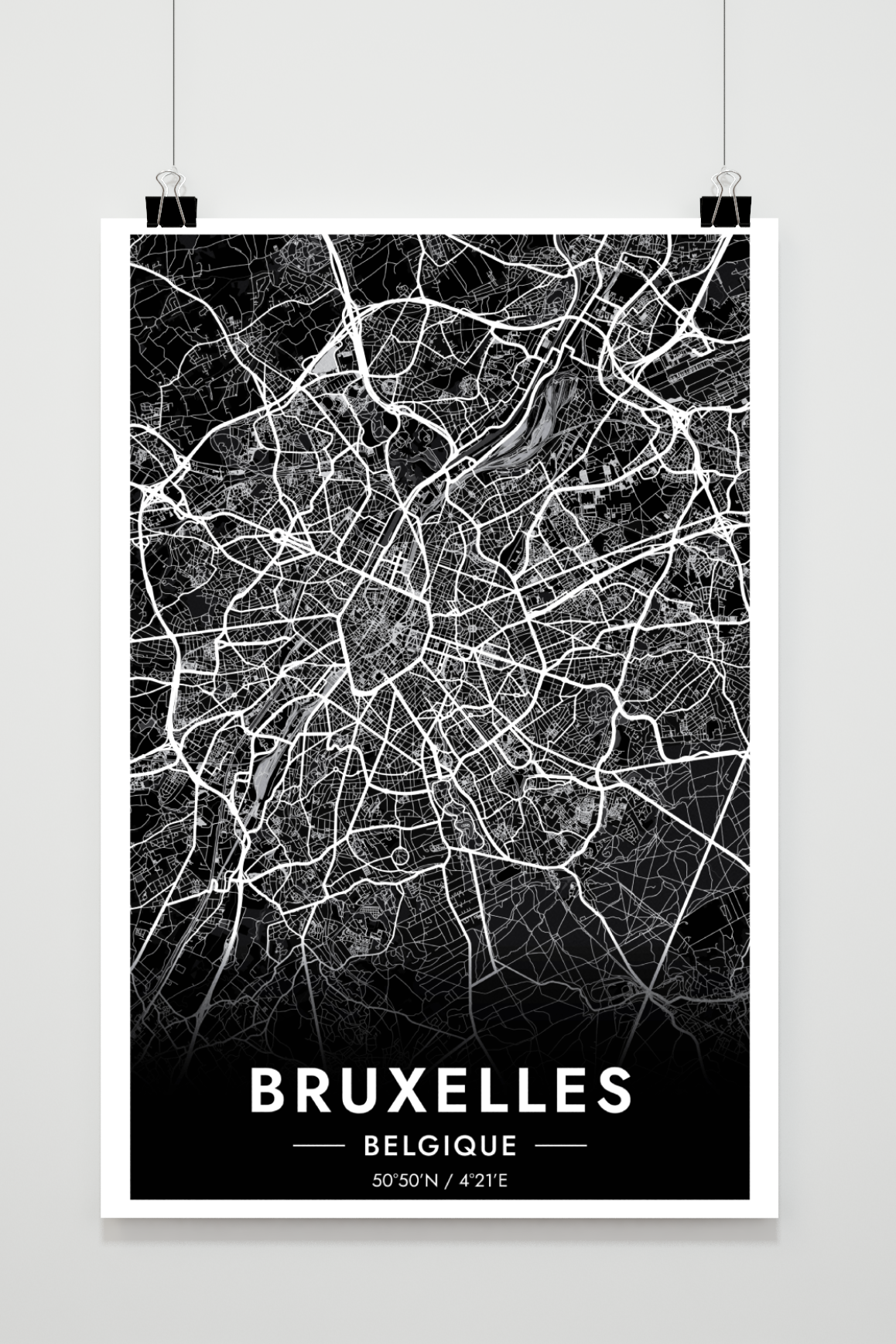 Brussel Map en un interior