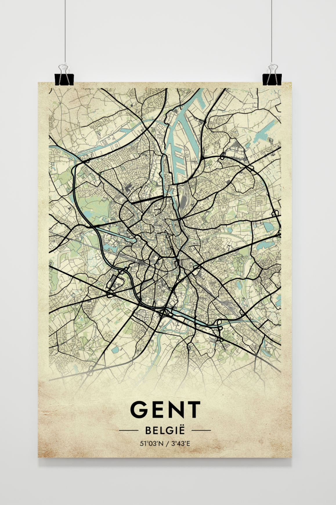 Karte von Gent