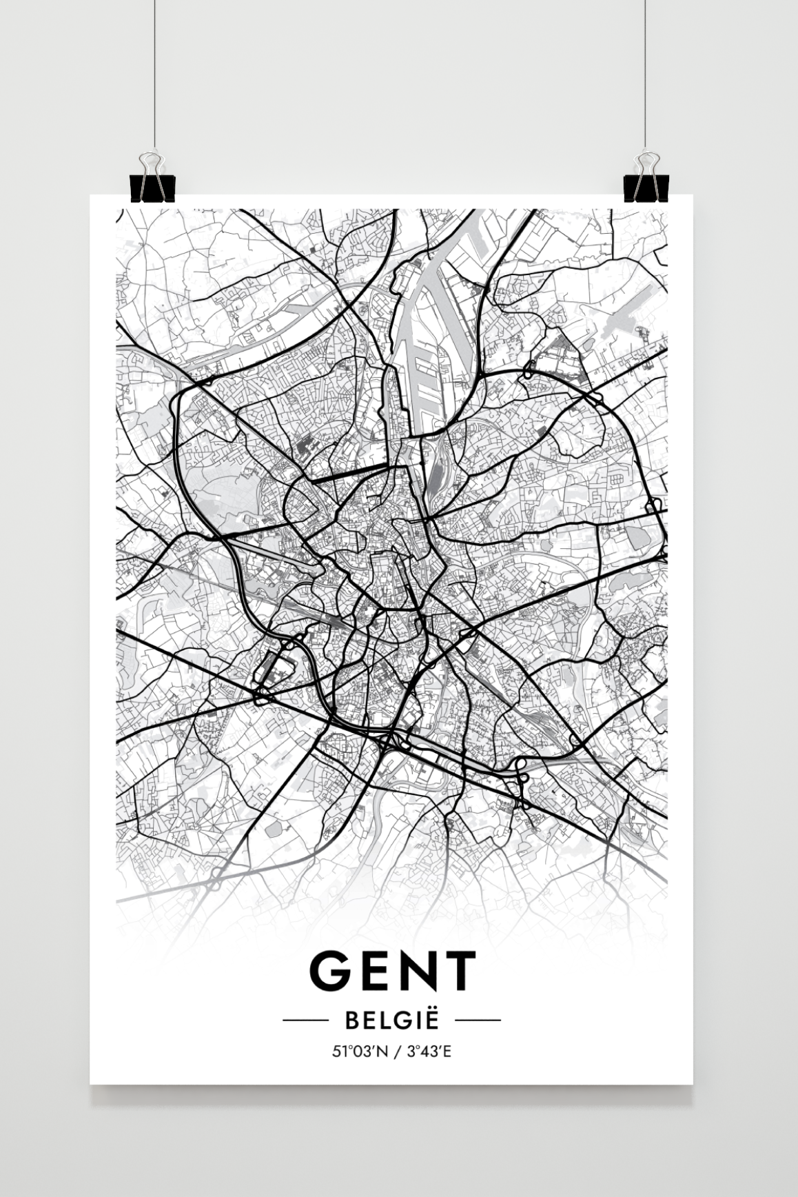 Karte von Gent