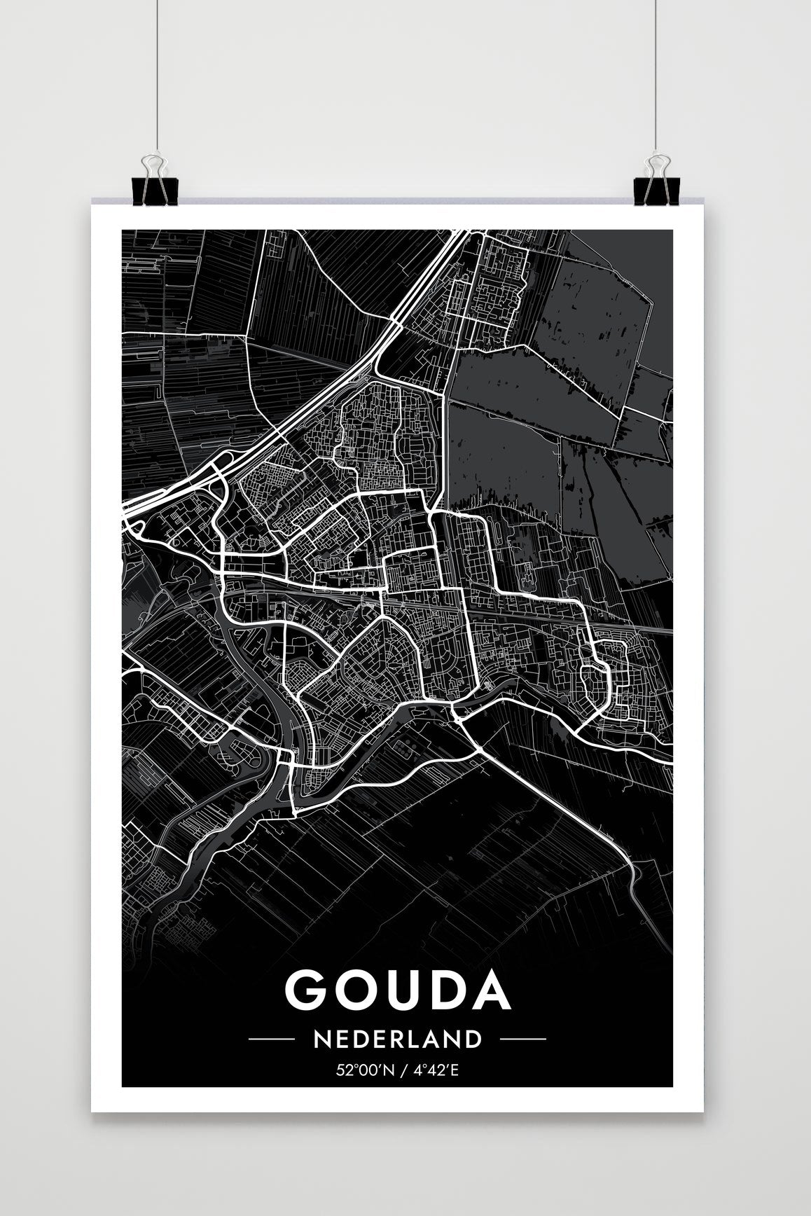 Póster Gouda Map de 25 Artstreet