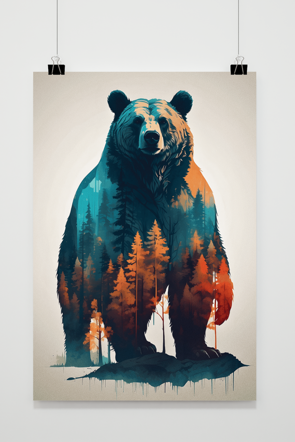 Bier im Wald Poster
