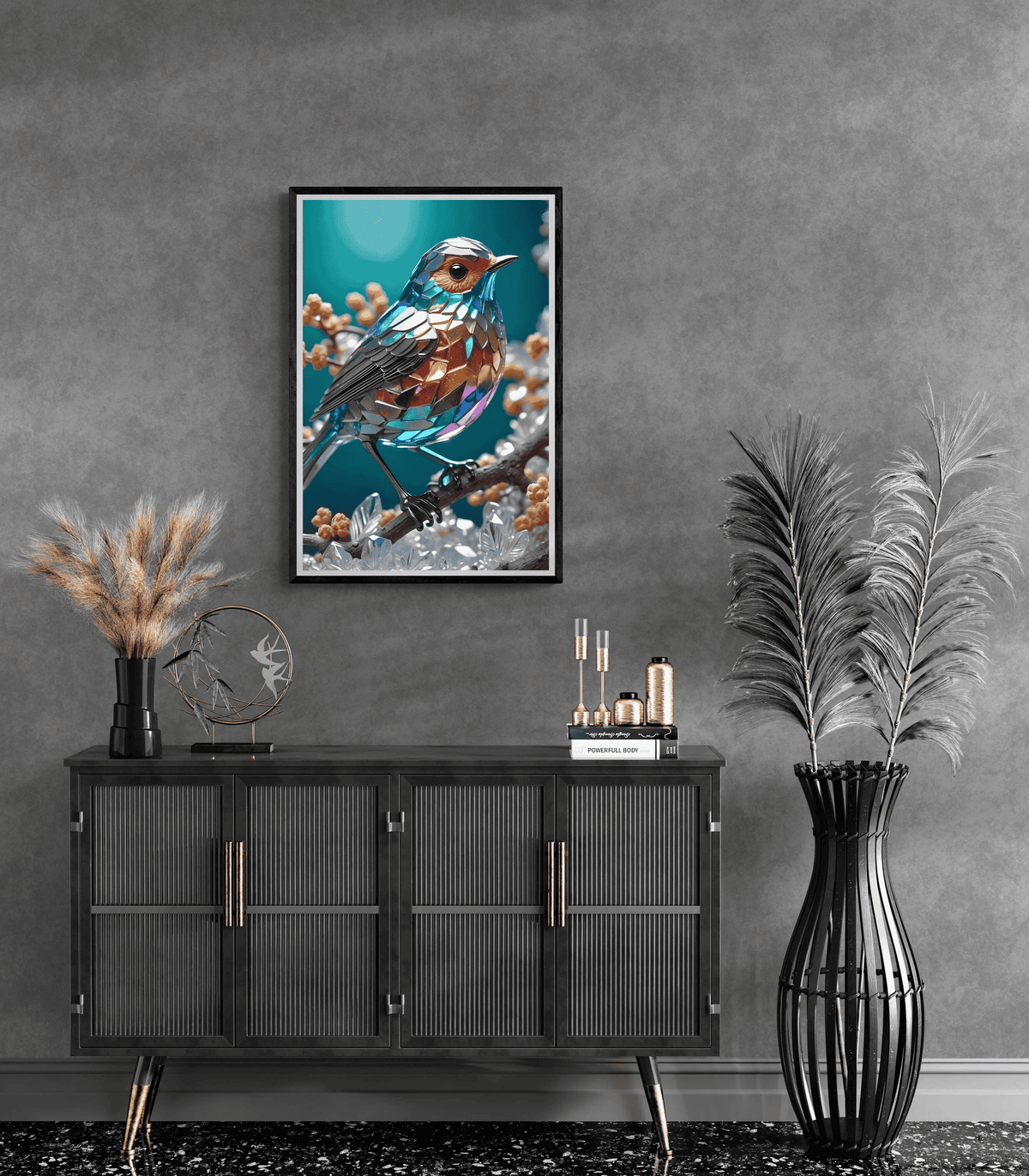 Oiseau Mosaïque dans un intérieur