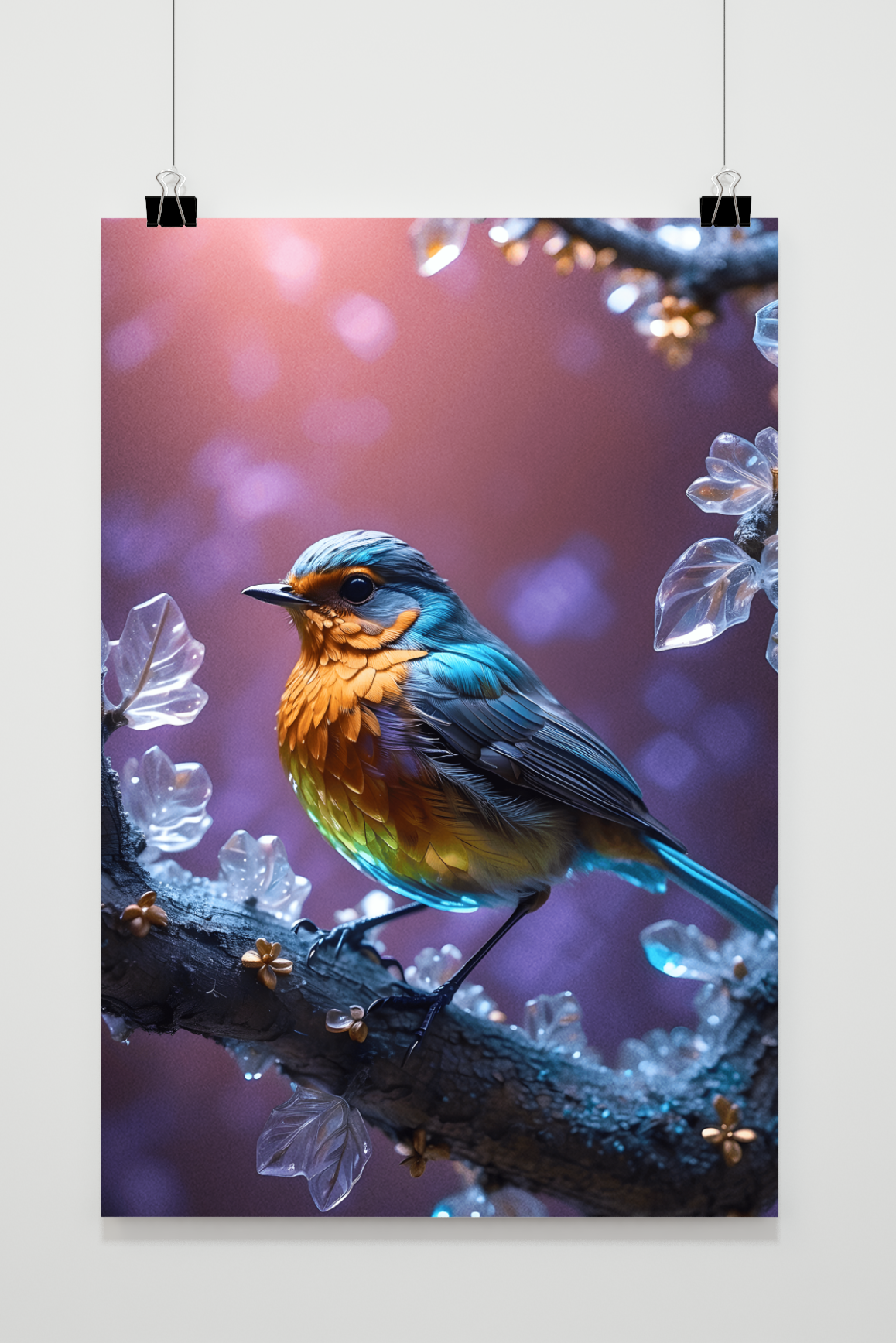 Póster Pajarito en la Rama de 25 Artstreet