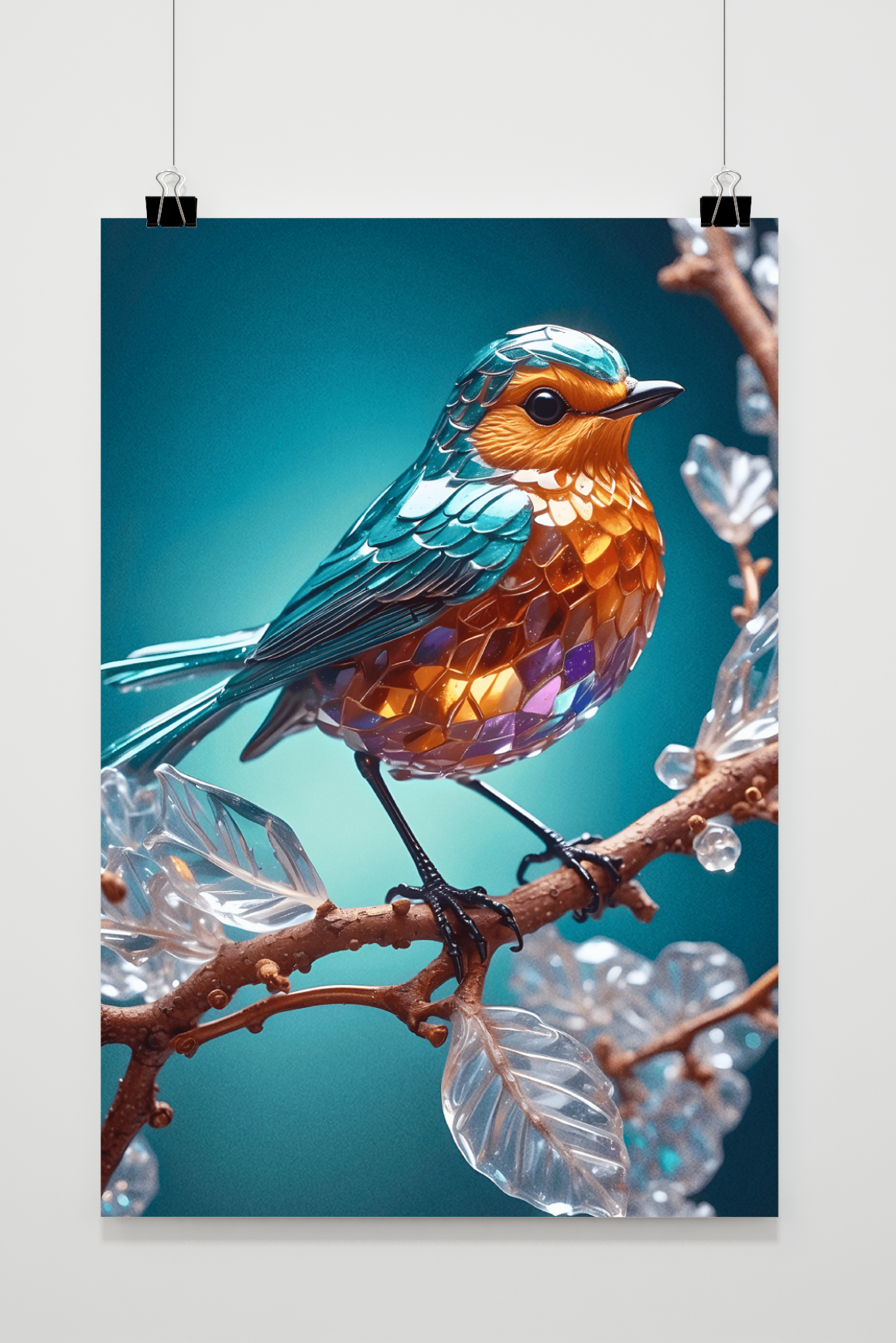 Póster Petirrojo en Mosaico de 25 Artstreet