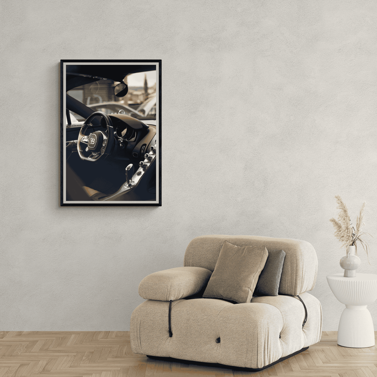 Bugatti Volant dans un intérieur