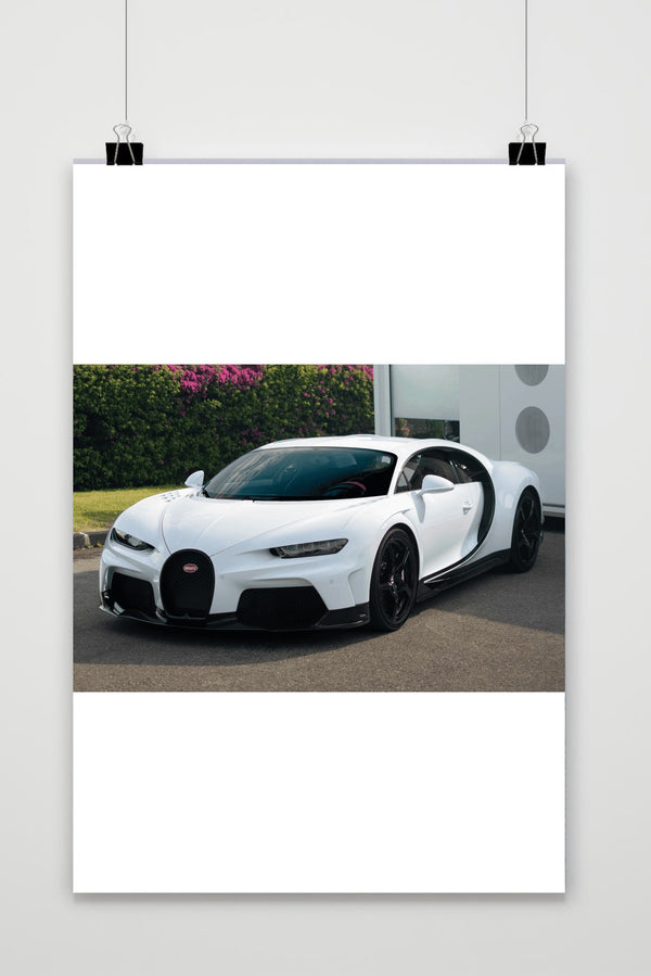 Póster Bugatti Blanco