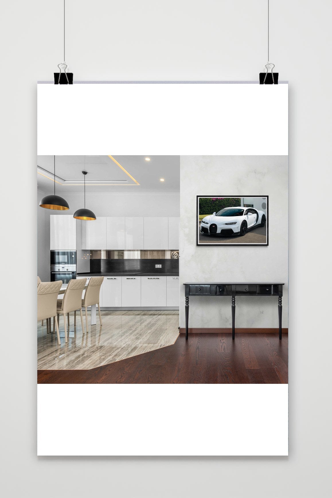 Póster Bugatti Blanco de 25 Artstreet