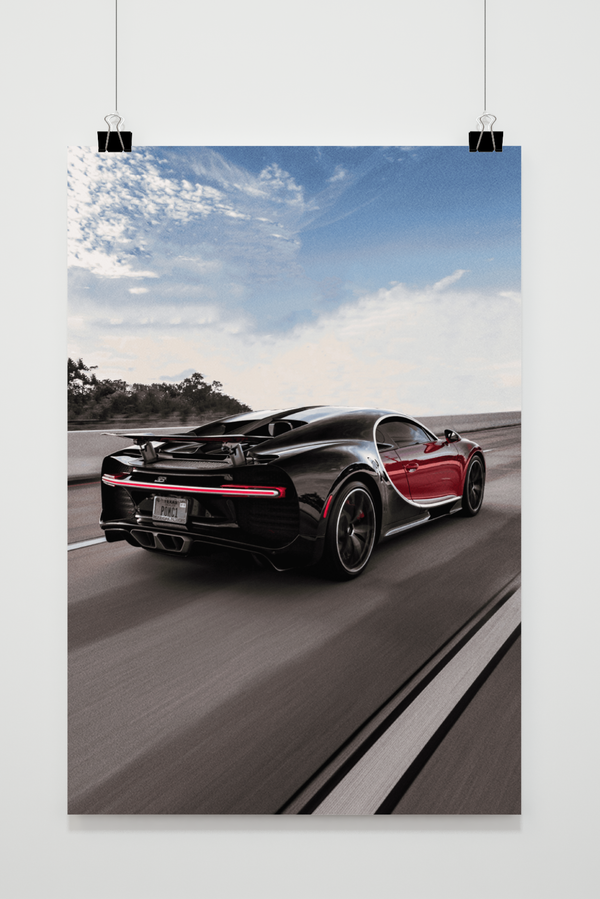 Affiche Bugatti Noire