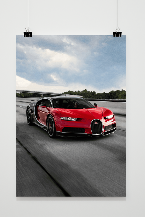 Póster Bugatti Rojo