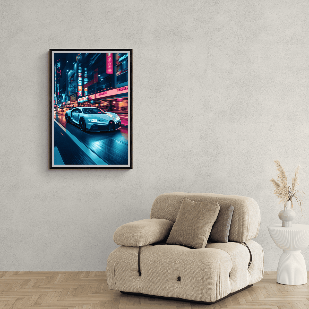Bugatti Neon Blanc dans un intérieur