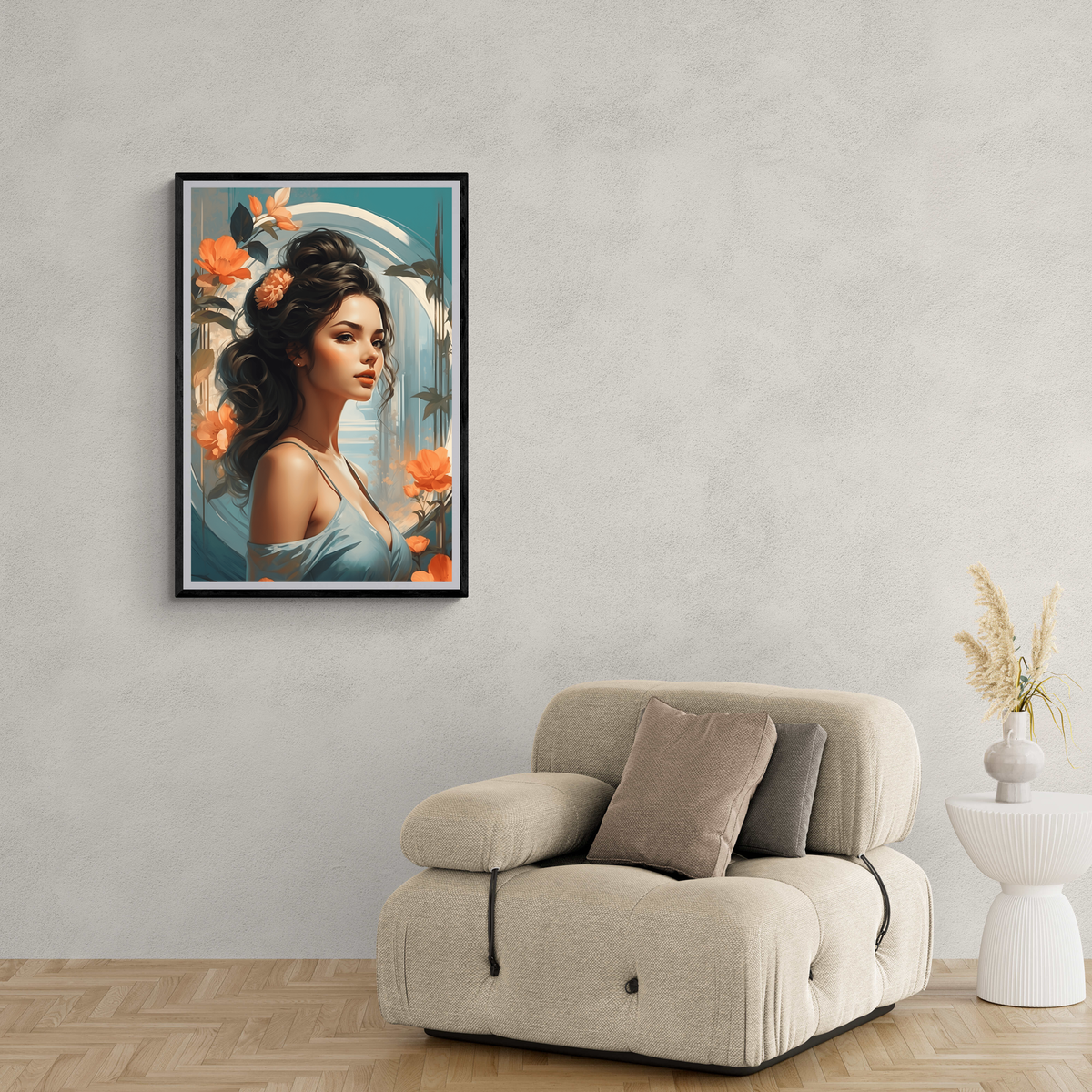 Femme Orientale dans un intérieur