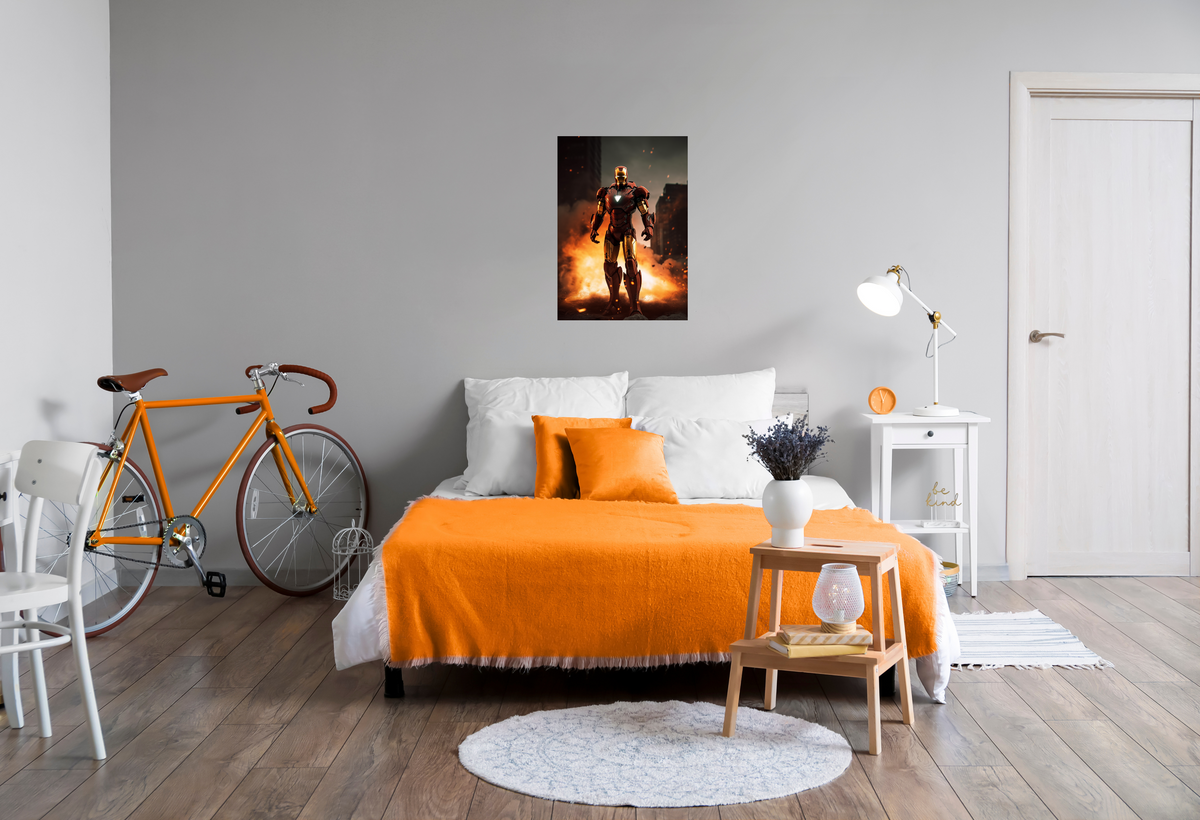 Iron Man Poster en un interior