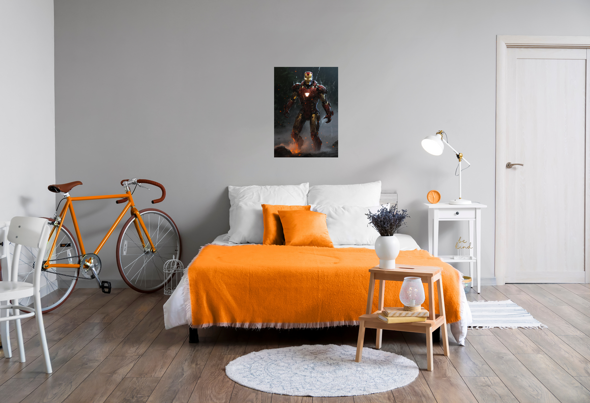 Iron Man Poster en un interior