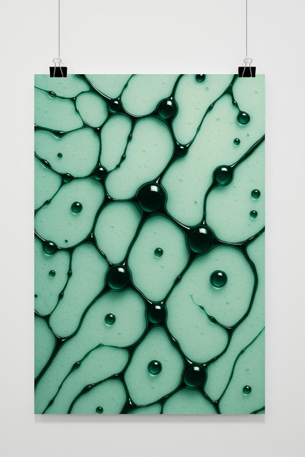 Droplets Fluid Pattern Poster