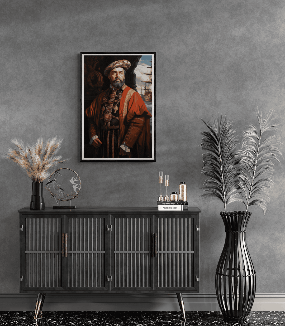 Vasco da Gama en un interior