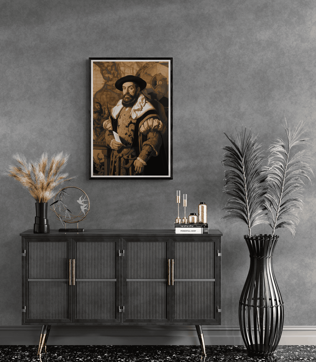 Vasco da Gama en un interior