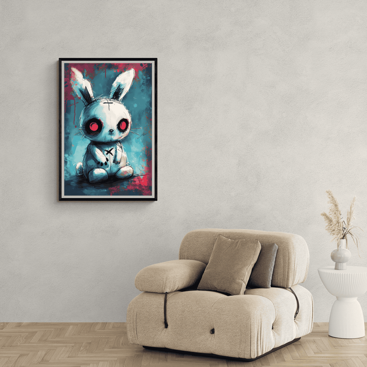 Horror Conejo en un interior