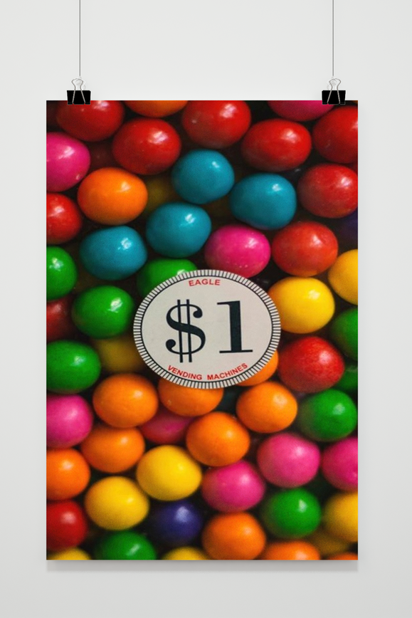 Kauwgomballen Vintage poster