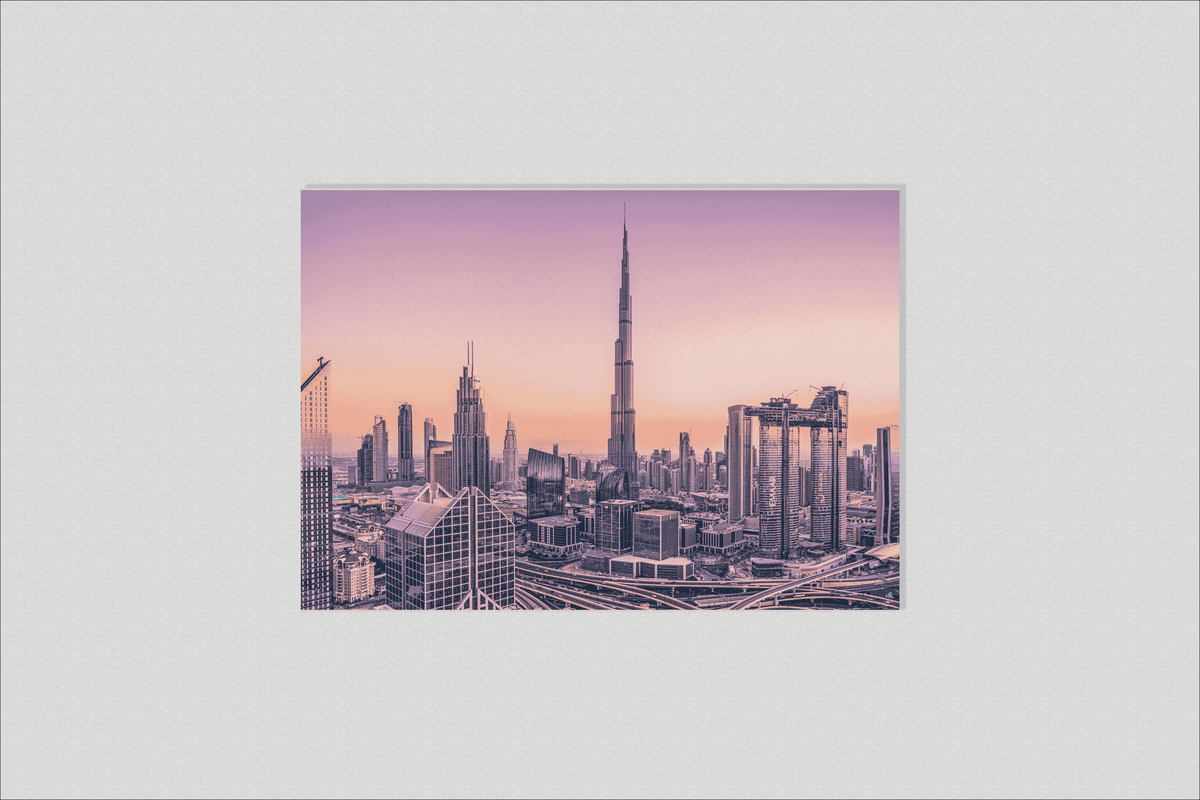 Dubai Skyline en un interior