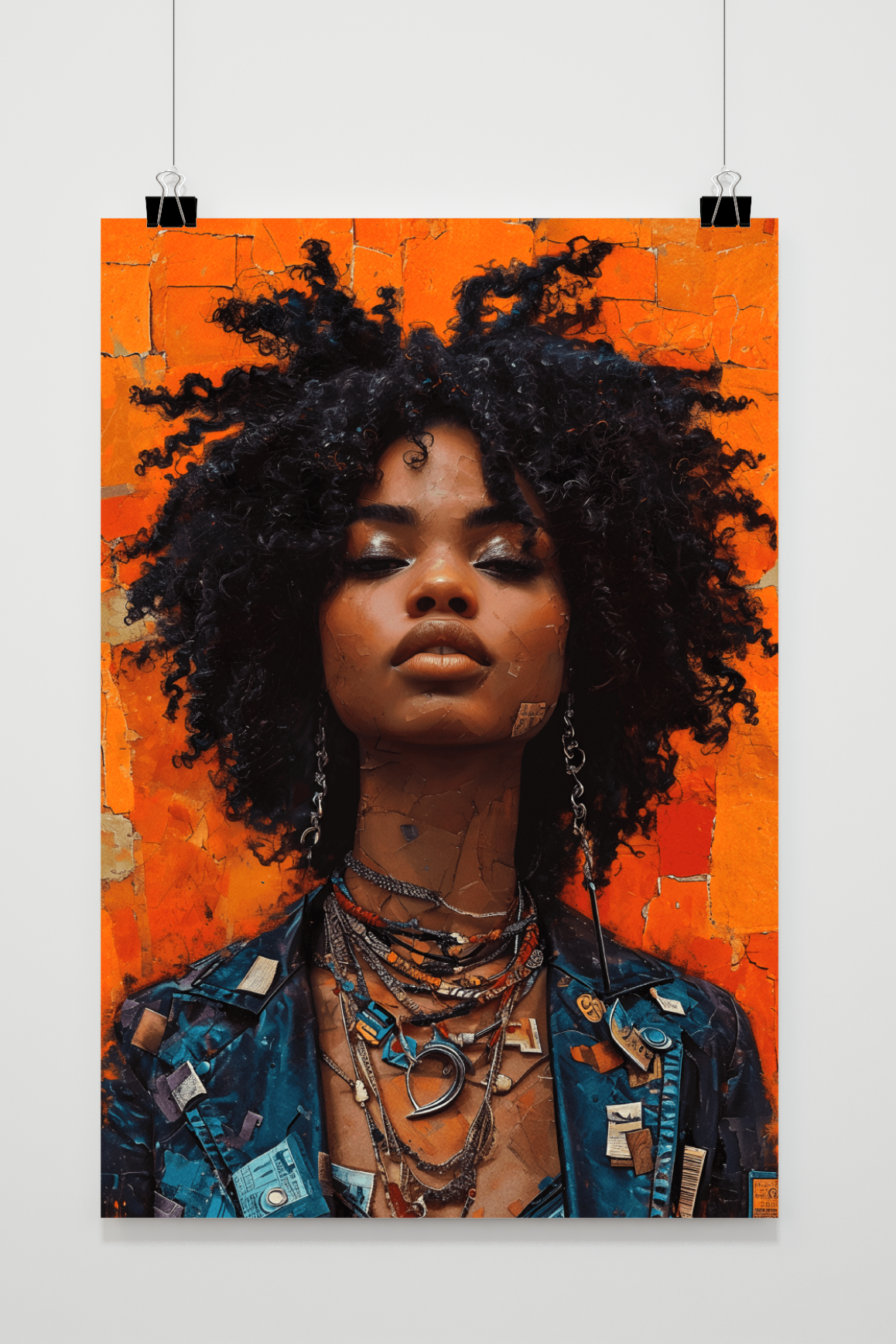 Póster Africano Naranja de 25 Artstreet