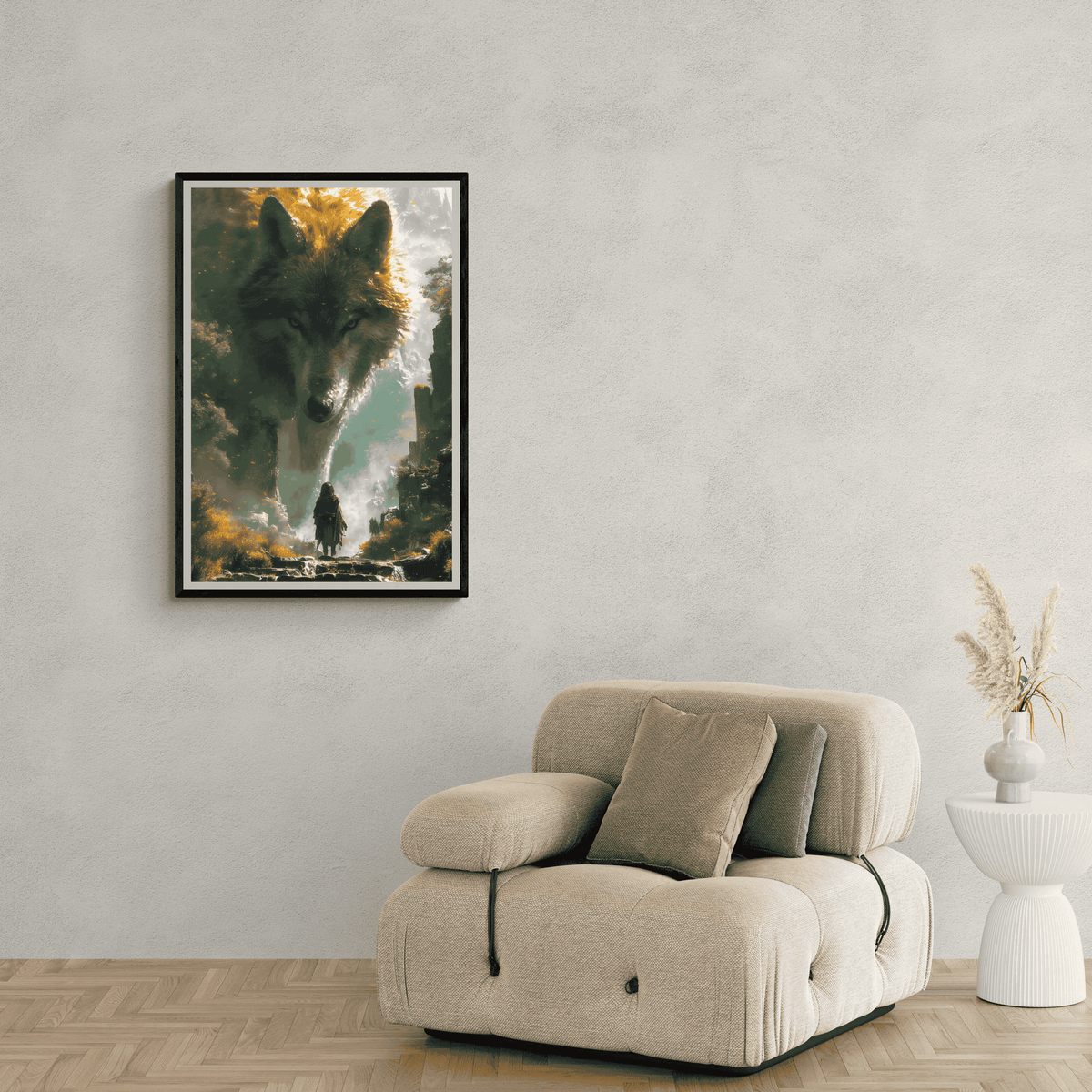 Grote Boze Wolf dans un intérieur