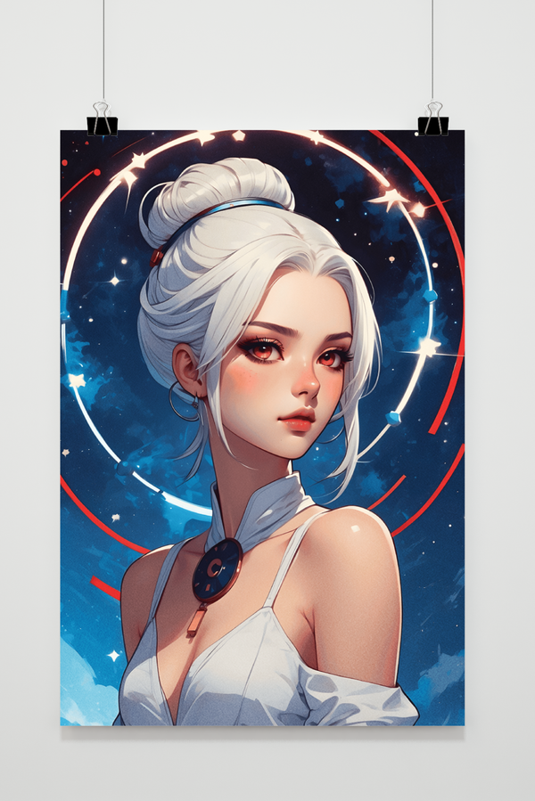 Anime Cartoon Vrouw poster